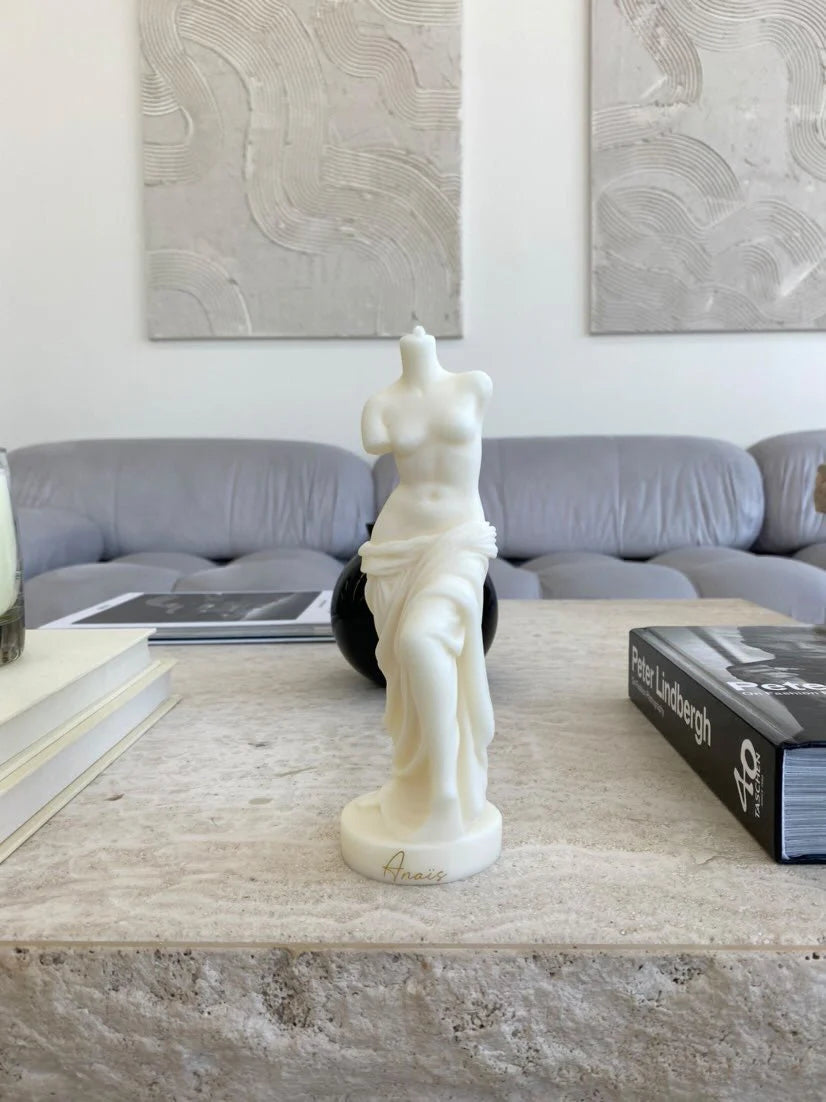 The Venus Candle In Sculpture White