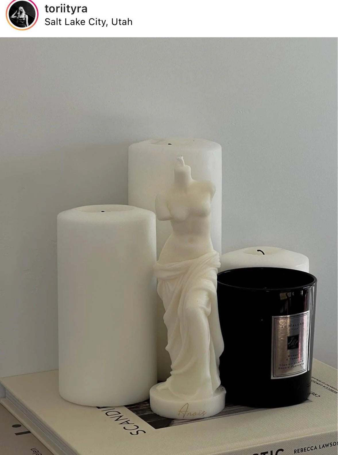 The Venus Candle In Sculpture White