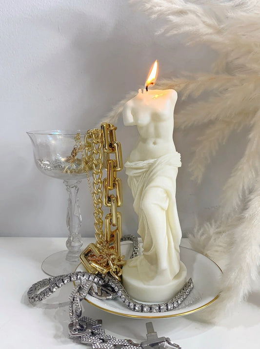 The Venus Candle In Sculpture White